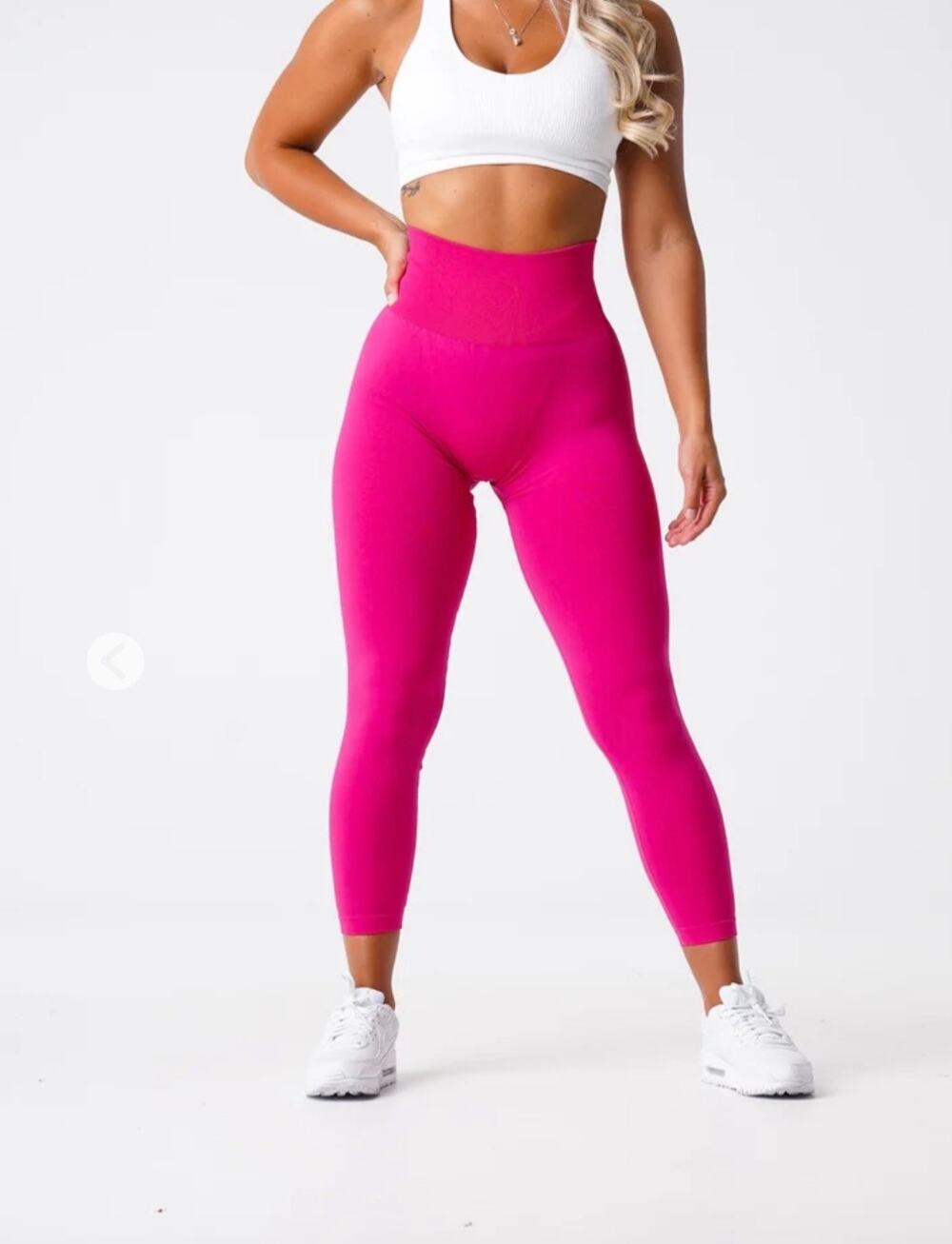 NVGTN Hot Pink Contour Seamless Leggings High Waisted Size XL New